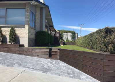 Small Retaining Wall and Paving